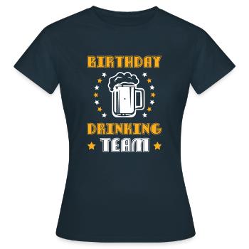 Équipe de consommation d’anniversaire - T-shirt Femme - marine - Devant - AI Model Female 172 dark (172cm)