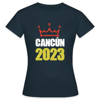 Cancun 2023 - Women's T-Shirt - navy - Front - AI Model Female 172 dark (172cm)