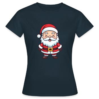 Père Noël Père Noël - T-shirt Femme - marine - Devant - AI Model Female 172 dark (172cm)