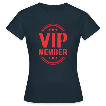 Vip Mitglied - Frauen T-Shirt - Navy - Vorne - AI Model Female 172 dark (172cm)