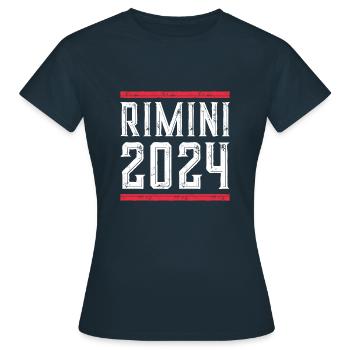 Jours fériés Rimini 2024 - T-shirt Femme - marine - Devant - AI Model Female 172 dark (172cm)