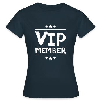 Vip Mitglied - Frauen T-Shirt - Navy - Vorne - AI Model Female 172 dark (172cm)