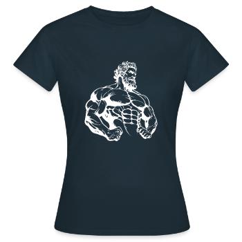 Bodybuilder Muscles Workout Gym - T-shirt Femme - marine - Devant - AI Model Female 172 dark (172cm)
