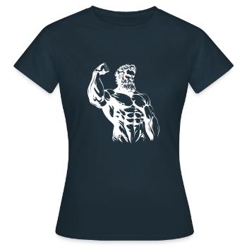Combattant grec - T-shirt Femme - marine - Devant - AI Model Female 172 dark (172cm)