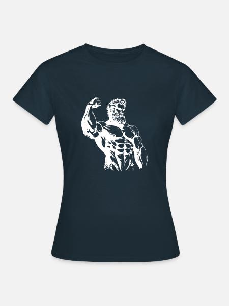 Griechischer Kämpfer - Frauen T-Shirt - Navy