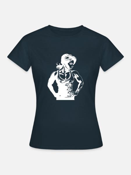 Frau Muskeln - Frauen T-Shirt - Navy