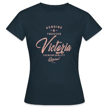 VICTORIA - T-shirt Femme - marine - Devant - AI Model Female 172 dark (172cm)