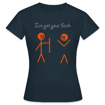 I've got your back - T-shirt Femme - marine - Devant - AI Model Female 172 dark (172cm)