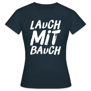 Lauch mit Bauch - Frauen T-Shirt - Navy - Vorne - AI Model Female 172 dark (172cm)