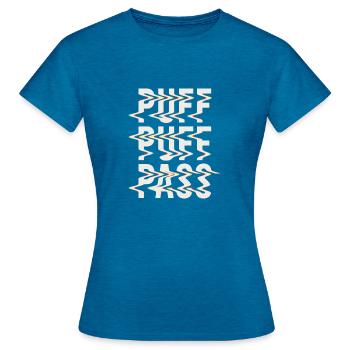Puff Puff Pass - Frauen T-Shirt - Antikblaues Saphir meliert - Vorne - AI Model Female 172 dark (172cm)
