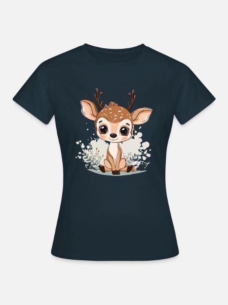 Rehkitz - Frauen T-Shirt - Navy