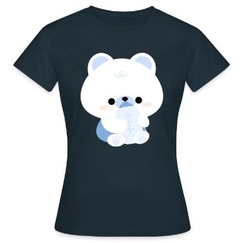 Eisbär Kleinkind - Frauen T-Shirt - Navy - Vorne - AI Model Female 172 dark (172cm)