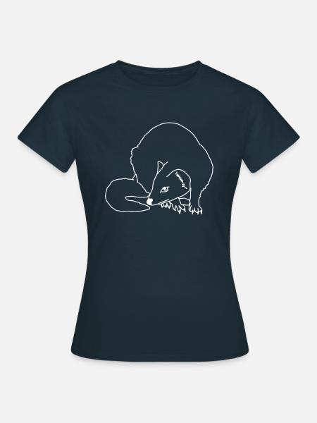 Marder lineart - Frauen T-Shirt - Navy