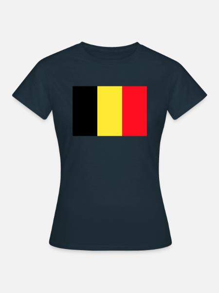 Bandiera Belgio - Dame-T-shirt - marineblå