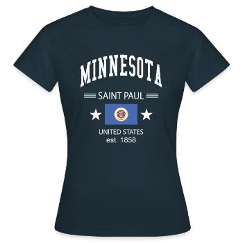 Minnesota - T-shirt Femme - marine - Devant - AI Model Female 172 dark (172cm)
