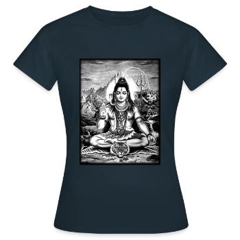 Shiva - Frauen T-Shirt - Navy - Vorne - AI Model Female 172 dark (172cm)