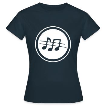 Partitions musicales - T-shirt Femme - marine - Devant - AI Model Female 172 dark (172cm)
