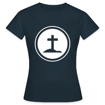 Croiser Jésus - T-shirt Femme - marine - Devant - AI Model Female 172 dark (172cm)