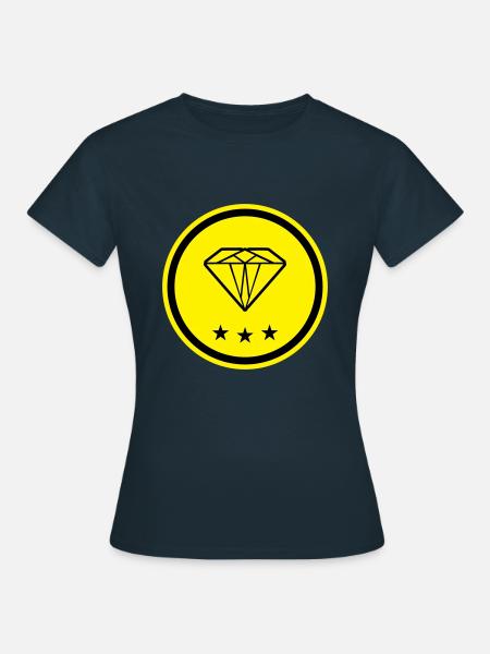 Diamant Symbol - Frauen T-Shirt - Navy