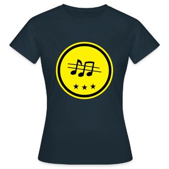 Partitions musicales - T-shirt Femme - marine - Devant - AI Model Female 172 dark (172cm)