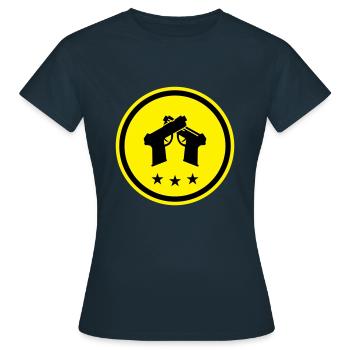 Symbole du pistolet - T-shirt Femme - marine - Devant - AI Model Female 172 dark (172cm)