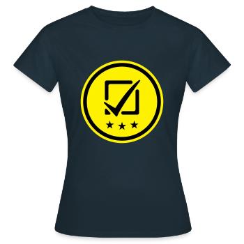 Cochez la case Vote - T-shirt Femme - marine - Devant - AI Model Female 172 dark (172cm)