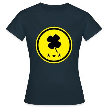 Bonheur de trèfle - T-shirt Femme - marine - Devant - AI Model Female 172 dark (172cm)