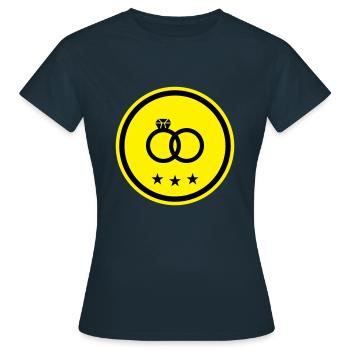 Anneaux de mariage Bague de mariage - T-shirt Femme - marine - Devant - AI Model Female 172 dark (172cm)