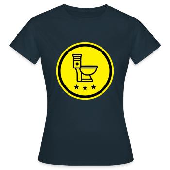 Wc toilette - T-shirt Femme - marine - Devant - AI Model Female 172 dark (172cm)