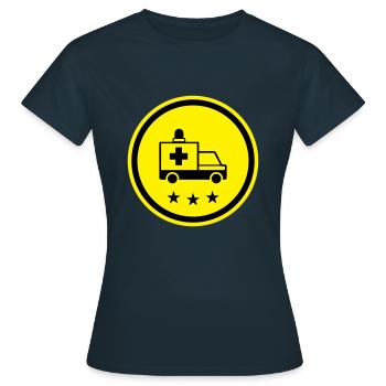 Krankenwagen Ambulance - T-shirt Femme - marine - Devant - AI Model Female 172 dark (172cm)