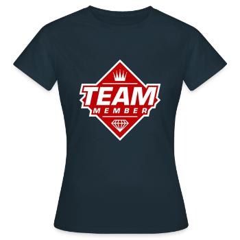 Membres de l’équipe - T-shirt Femme - marine - Devant - AI Model Female 172 dark (172cm)
