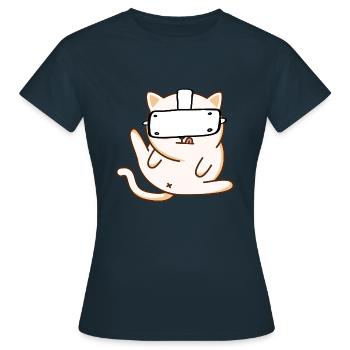 VR Cat - Virtual Reality - Women's T-Shirt - navy - Front - AI Model Female 172 dark (172cm)