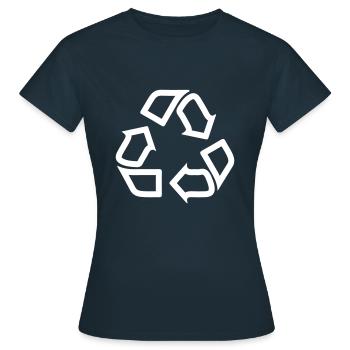 Symbole de recyclage - T-shirt Femme - marine - Devant - AI Model Female 172 dark (172cm)