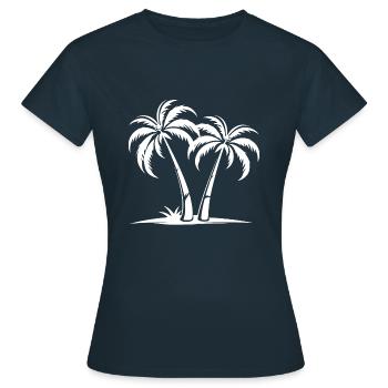 Île Palm - T-shirt Femme - marine - Devant - AI Model Female 172 dark (172cm)