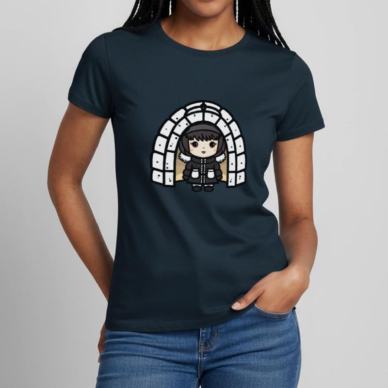 Igloo Eskimo Winter Comic Women's T-Shirt
