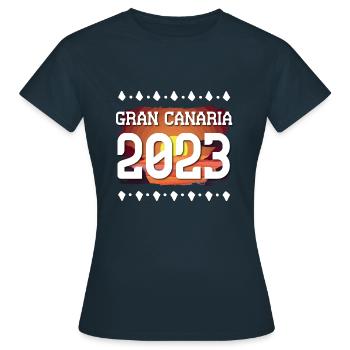 Grande Canarie 2023 (Garantie du prix le plus bas) - T-shirt Femme - marine - Devant - AI Model Female 172 dark (172cm)