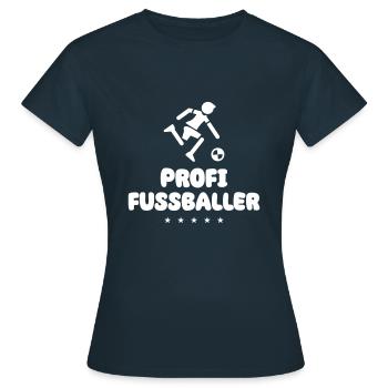 Fussball Profi - Frauen T-Shirt - Navy - Vorne - AI Model Female 172 dark (172cm)