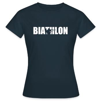 Biathlon - T-shirt Femme - marine - Devant - AI Model Female 172 dark (172cm)