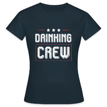 Équipage de consommation d’alcool - T-shirt Femme - marine - Devant - AI Model Female 172 dark (172cm)