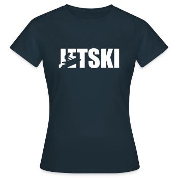 Jetski - Frauen T-Shirt - Navy - Vorne - AI Model Female 172 dark (172cm)