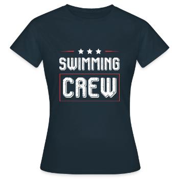 Équipage de natation - T-shirt Femme - marine - Devant - AI Model Female 172 dark (172cm)