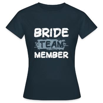 L’équipe de la mariée - T-shirt Femme - marine - Devant - AI Model Female 172 dark (172cm)