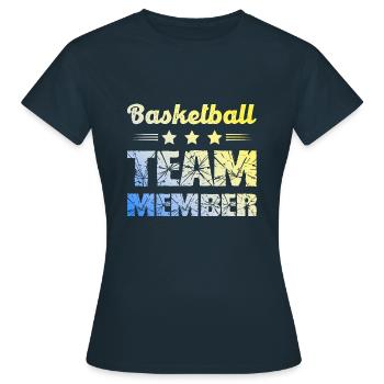 Équipe de basket-ball - T-shirt Femme - marine - Devant - AI Model Female 172 dark (172cm)