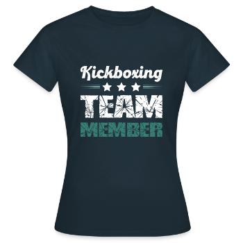 Kickboxing Team - Frauen T-Shirt - Navy - Vorne - AI Model Female 172 dark (172cm)