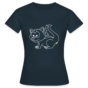 Stinker Comic Animal - T-shirt Femme - marine - Devant - AI Model Female 172 dark (172cm)