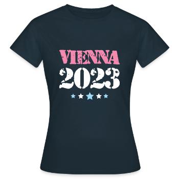 Vienne 2023 Vienne - T-shirt Femme - marine - Devant - AI Model Female 172 dark (172cm)