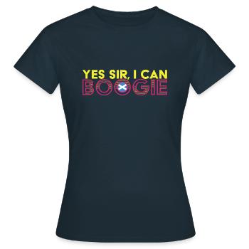 Schottland Ja Sir, ich kann Boogie - Frauen T-Shirt - Navy - Vorne - AI Model Female 172 dark (172cm)