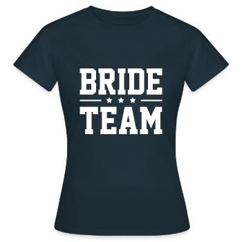 Équipe de la mariée - T-shirt Femme - marine - Devant - AI Model Female 172 dark (172cm)