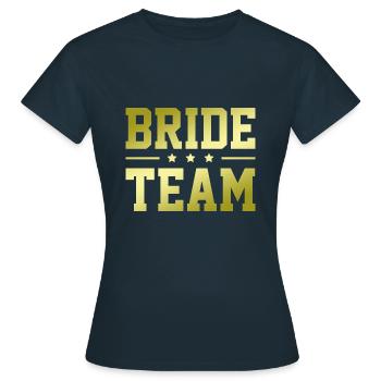 Équipe de la mariée - T-shirt Femme - marine - Devant - AI Model Female 172 dark (172cm)