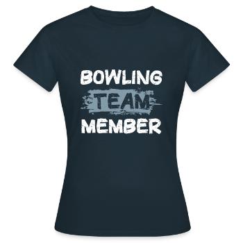 Bowling Team - Frauen T-Shirt - Navy - Vorne - AI Model Female 172 dark (172cm)